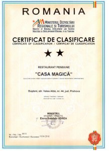 Certificat Restaurant