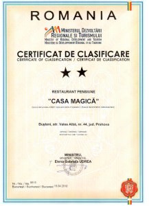 Certificat Restaurant